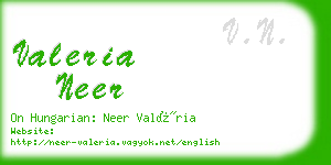 valeria neer business card